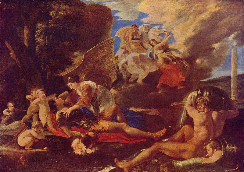 Nicolas Poussin Rinaldo und Armida oil painting picture